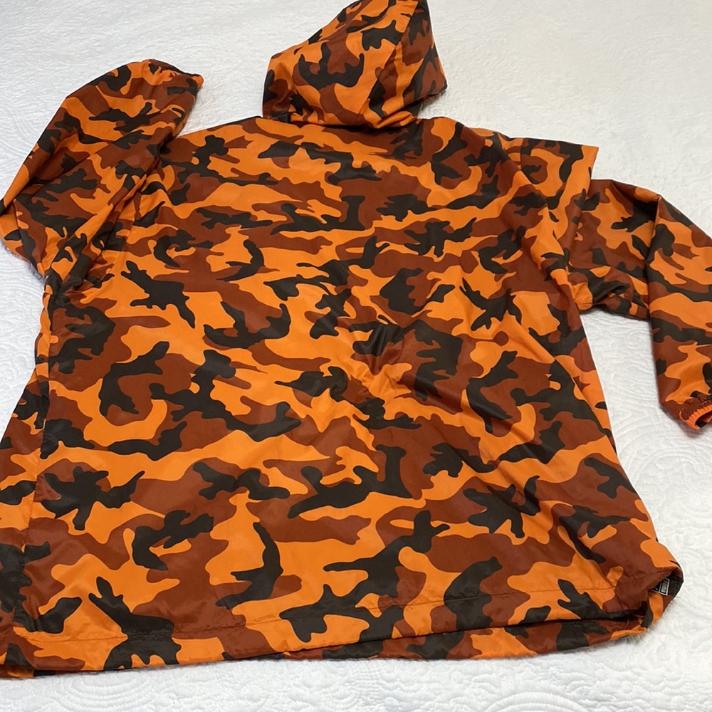 Sale!🛍️NWOT Pullover Windbreaker-Orange Camo Print - Picture 9 of 10
